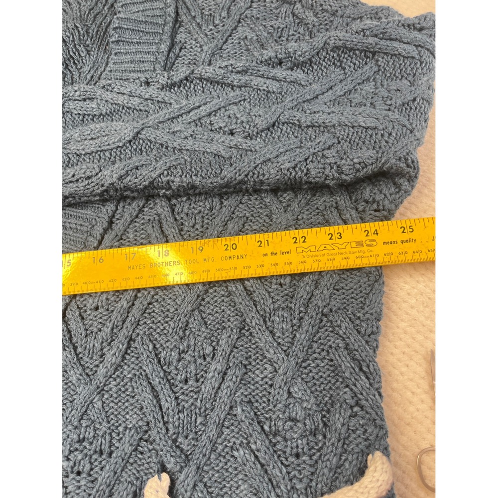Free People‎ Obsidian Chunky Oversized Cable Knit Button Front Cardigan Size Sm - Picture 5 of 8